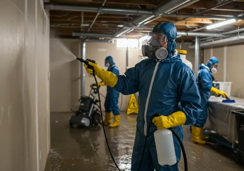 Basement Sanitization and Antimicrobial Treatment process in Williamson County, TX