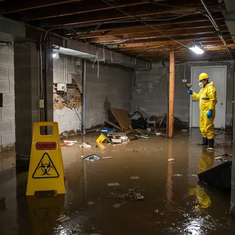 Flooded Basement Electrical Hazard in Williamson County, TX Property