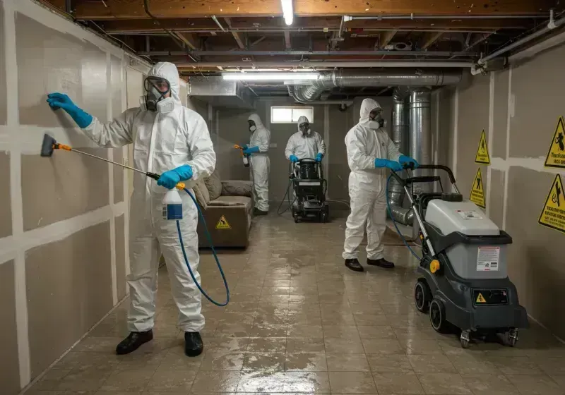 Basement Moisture Removal and Structural Drying process in Williamson County, TX